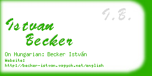 istvan becker business card